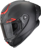 Full-Face Motorcycle Helmet Scorpion Exo Exo-Race Air Ultra Tct / Carbon Matt Black Red Solid Size L