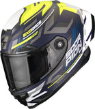 Full-Face Motorcycle Helmet Scorpion Exo Exo-Race Air Ultra Tct / Carbon Matt Blue Neon Yellow Kobra Size S