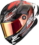 Full-Face Motorcycle Helmet Scorpion Exo Exo-Race Air Ultra Tct / Carbon Black Red Kobra Size M