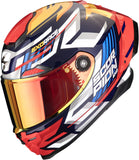 Full-Face Motorcycle Helmet Scorpion Exo Exo-Race Air Ultra Tct / Carbon Blue Yellow Red Kobra Size Xs