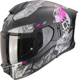 Full-Face Motorcycle Helmet Scorpion Exo Exo-530 Air Polycarbonate Matt Black Pink Hadji Size M