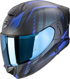 Full-Face Motorcycle Helmet Scorpion Exo Exo-530 Air Polycarbonate Matt Black Blue Theras Size Xl
