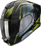 Full-Face Motorcycle Helmet Scorpion Exo Exo-530 Air Polycarbonate Black Green Theras Size Xxl