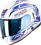 Full-Face Motorcycle Helmet Scorpion Exo Exo-530 Air Polycarbonate White Blue Red Slope Size M