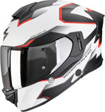 Full-Face Motorcycle Helmet Scorpion Exo Exo-530 Air Polycarbonate Matt White Black Red Clip Size Xs