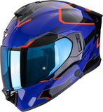 Full-Face Motorcycle Helmet Scorpion Exo Exo-530 Air Polycarbonate Blue Black Red Clip Size S