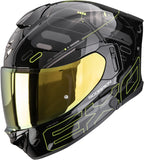 Full-Face Motorcycle Helmet Scorpion Exo Exo-530 Air Polycarbonate Black Neon Yellow Fond Size S