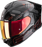 Full-Face Motorcycle Helmet Scorpion Exo Exo-530 Air Polycarbonate Metallic Black Red Fond Size M