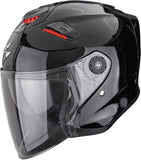 Urban Motorcycle Helmet Scorpion Exo Exo-Gt Jet Ultra Tct Metallic Black Solid Size Xxl