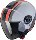 Urban Motorcycle Helmet Scorpion Exo Exo-City Ii Polycarbonate Matt Grey Red Vel Size L