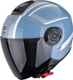 Urban Motorcycle Helmet Scorpion Exo Exo-City Ii Polycarbonate Blue Silver Cosmos Size Xs