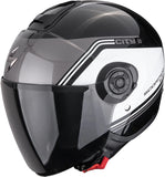 Urban Motorcycle Helmet Scorpion Exo Exo-City Ii Polycarbonate Metallic Black White Vita Size L