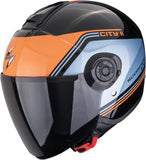Urban Motorcycle Helmet Scorpion Exo Exo-City Ii Polycarbonate Black Blue Orange Vita Size Xl