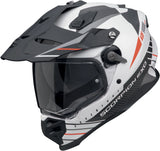 Full-Face Motorcycle Helmet Scorpion Exo Adf-9000 Air Ultra Tct Matt White Black Red Feat Size S