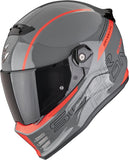Full-Face Motorcycle Helmet Scorpion Exo Covert Fx Ultra Tct Grey Red Danko Size Xl