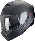 Flip-Up Motorcycle Helmet Scorpion Exo Exo-930 Evo Polycarbonate Matt Pearl Black Solid Size Xl