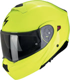 Flip-Up Motorcycle Helmet Scorpion Exo Exo-930 Evo Polycarbonate Neon Yellow Solid Size Xxl