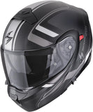 Flip-Up Motorcycle Helmet Scorpion Exo Exo-930 Evo Polycarbonate Matt Black Silver Ardens Size Xxl