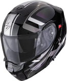 Flip-Up Motorcycle Helmet Scorpion Exo Exo-930 Evo Polycarbonate Chameleon Black Ardens Size Xs