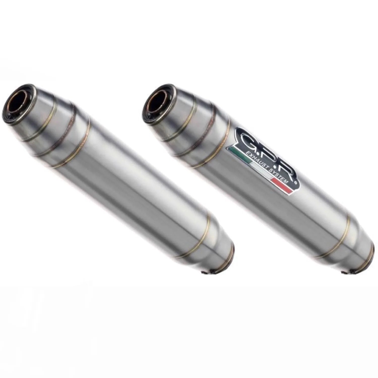 Dual Exhaust System Without Sound Certification Deeptone Stainless Steel - Gpr Compatible With Royal Enfield Interceptor 650 (2021-2024)
