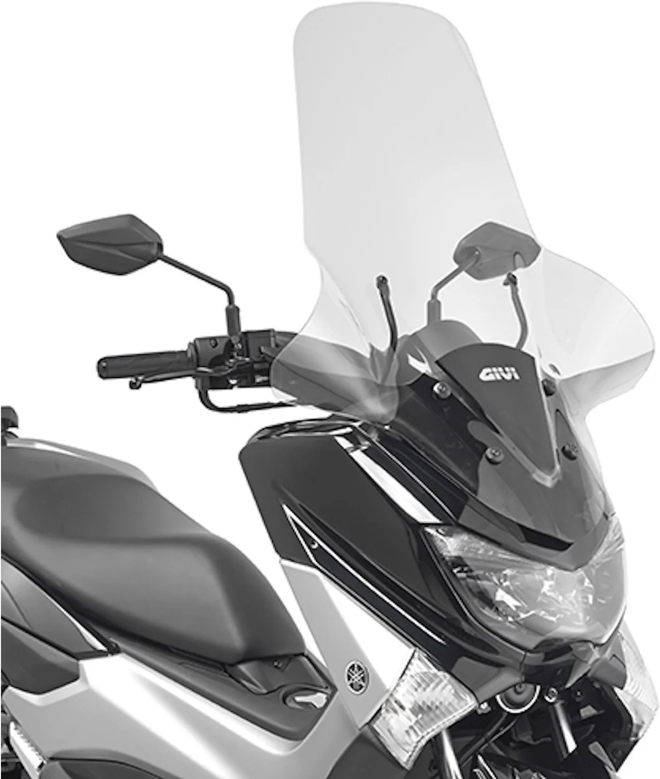 Transparent Wind-Screen - Givi Compatible With Yamaha N-Max 125 - 155 (2015-2020)