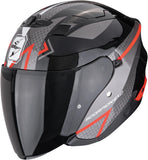Urban Motorcycle Helmet Scorpion Exo Exo-230 Polycarbonate Metallic Black Red Loop Size Xxl