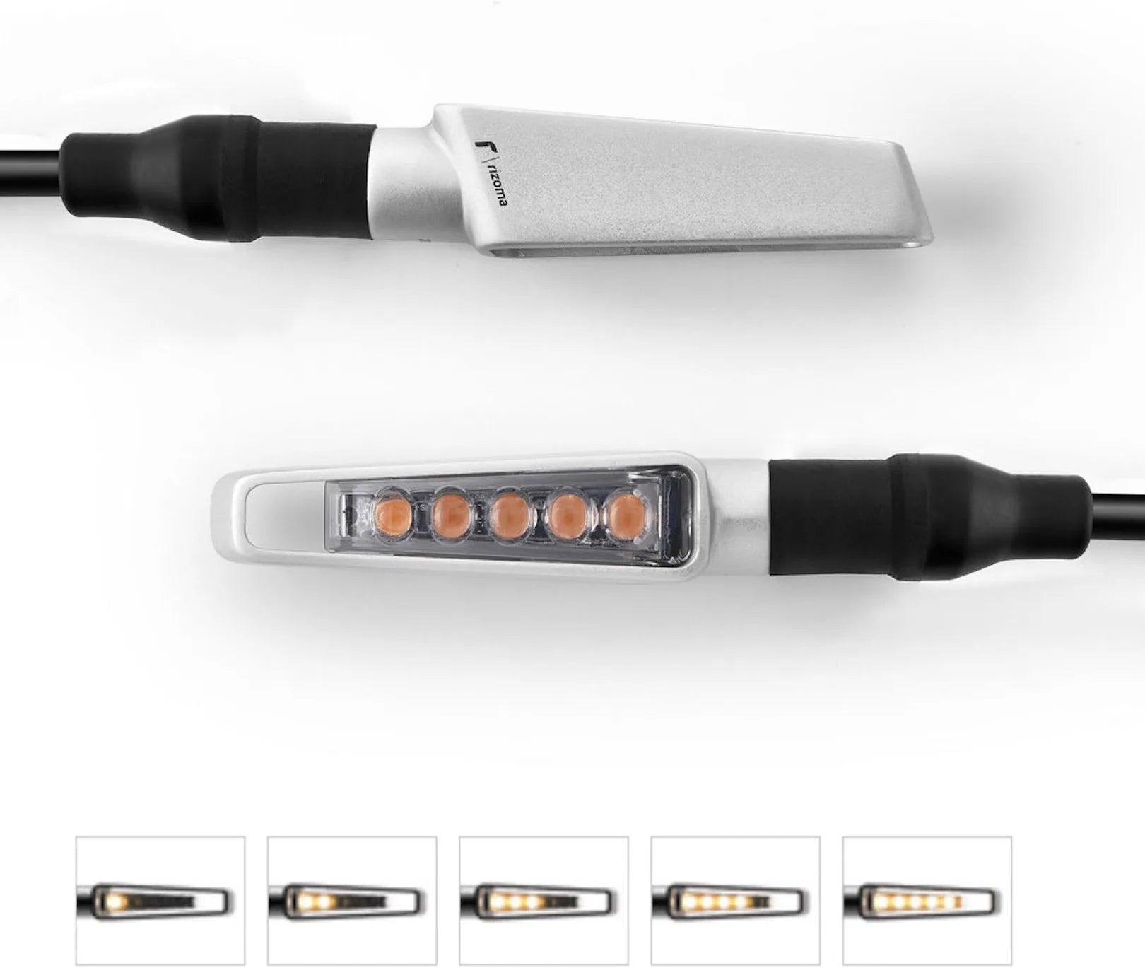 Couple Sequential Led Turn Signal Front Vision - Rizoma Compatible With Kawasaki Er-6 F (2009-2012)