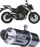 Exhaust Tip Without Sound Certification Gp Corsa Carbon Fiber - Leovince Compatible With Honda Cb 500 X (2019-2023)