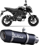 Complete Exhaust System Without Catalytic Converter And Without Sound Certification Gp Corsa Evo Carbon Fiber - Leovince Compatible With Kawasaki Z 125 Pro (2017-2024)