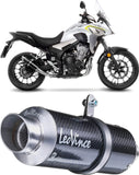 Exhaust Tip Without Sound Certification Gp Corsa Carbon Fiber - Leovince Compatible With Honda Cb 500 Hornet (2024-2026)