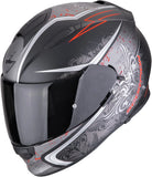 Full-Face Motorcycle Helmet Scorpion Exo Exo-491 Polycarbonate Matt Black Red Run Size Xl
