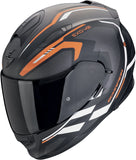 Full-Face Motorcycle Helmet Scorpion Exo Exo-491 Polycarbonate Black Orange White Kripta Size M