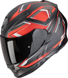 Full-Face Motorcycle Helmet Scorpion Exo Exo-491 Polycarbonate Matt Black Red Zumo Size Xs