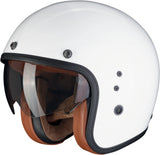 Urban Motorcycle Helmet Scorpion Exo Belfast Evo Ultra Tct White Luxe Size Xs