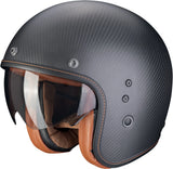 Urban Motorcycle Helmet Scorpion Exo Belfast Evo Carbon Carbon Fiber Matt Black Solid Size Xxl