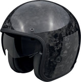 Urban Motorcycle Helmet Scorpion Exo Belfast Evo Carbon Carbon Fiber Black Onyx Size L
