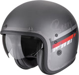 Urban Motorcycle Helmet Scorpion Exo Belfast Evo Ultra Tct Matt Silver Red Adonis Size S