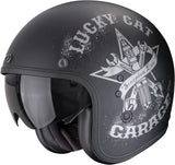 Urban Motorcycle Helmet Scorpion Exo Belfast Evo Ultra Tct Matt Black Silver Hangar Size S