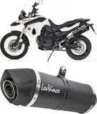 Exhaust Tip Without Sound Certification Lv One Evo Stainless Steel Carbon Fiber End Cap - Leovince Compatible With Honda Cbf 600 N (2005-2011)