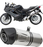 Exhaust Tip Without Sound Certification Nero Stainless Steel Carbon Fiber End Cap - Leovince Compatible With Ktm 1190 Adventure - R (2013-2016)