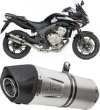 Exhaust Tip Without Sound Certification Lv-14 R Stainless Steel Carbon Fiber End Cap - Leovince Compatible With Kawasaki Z 500 - Se (2024-2026)