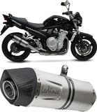 Exhaust Tip Without Sound Certification Lv One Evo Stainless Steel Carbon Fiber End Cap - Leovince Compatible With Aprilia Tuono 125 (2017-2020)