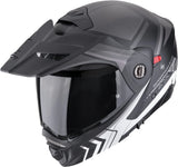 Full-Face Motorcycle Helmet Scorpion Exo Adx-2 Polycarbonate Matt Black Silver Lewis Size Xs