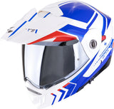 Full-Face Motorcycle Helmet Scorpion Exo Adx-2 Polycarbonate White Blue Red Lewis Size Xxl