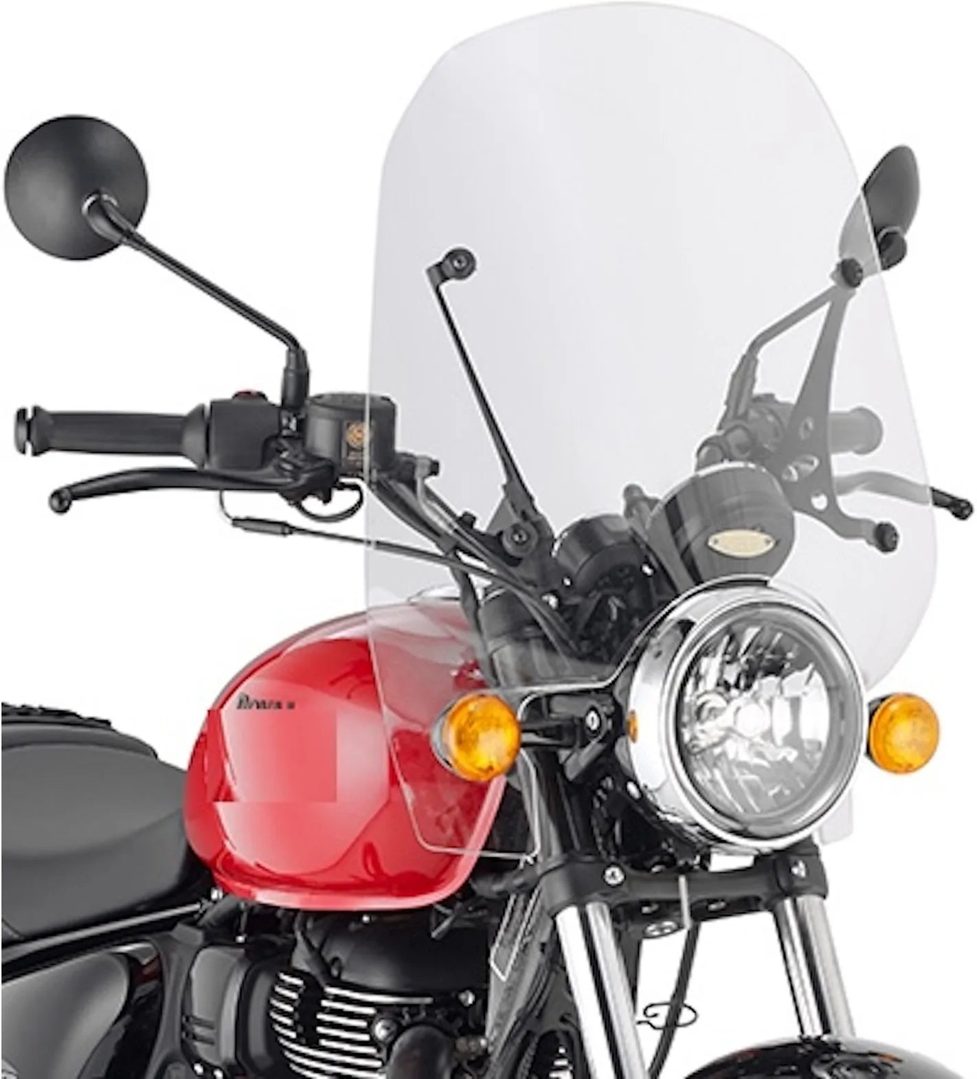 Transparent Wind-Screen - Givi Compatible With Royal Enfield Meteor 350 (2021-2024)