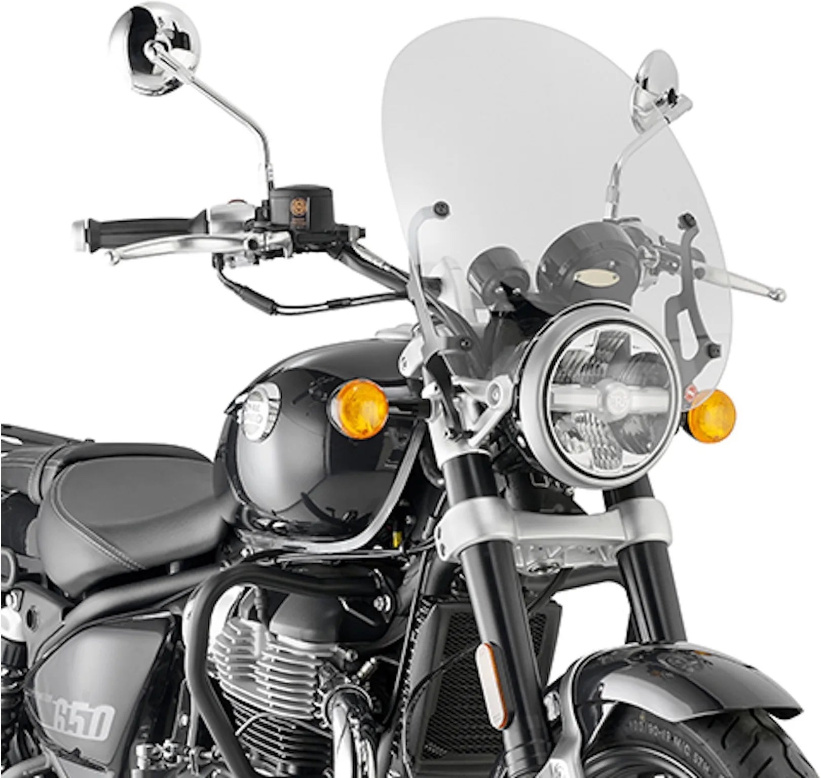 Transparent Wind-Screen - Givi Compatible With Royal Enfield Super Meteor 650 (2023-2024)
