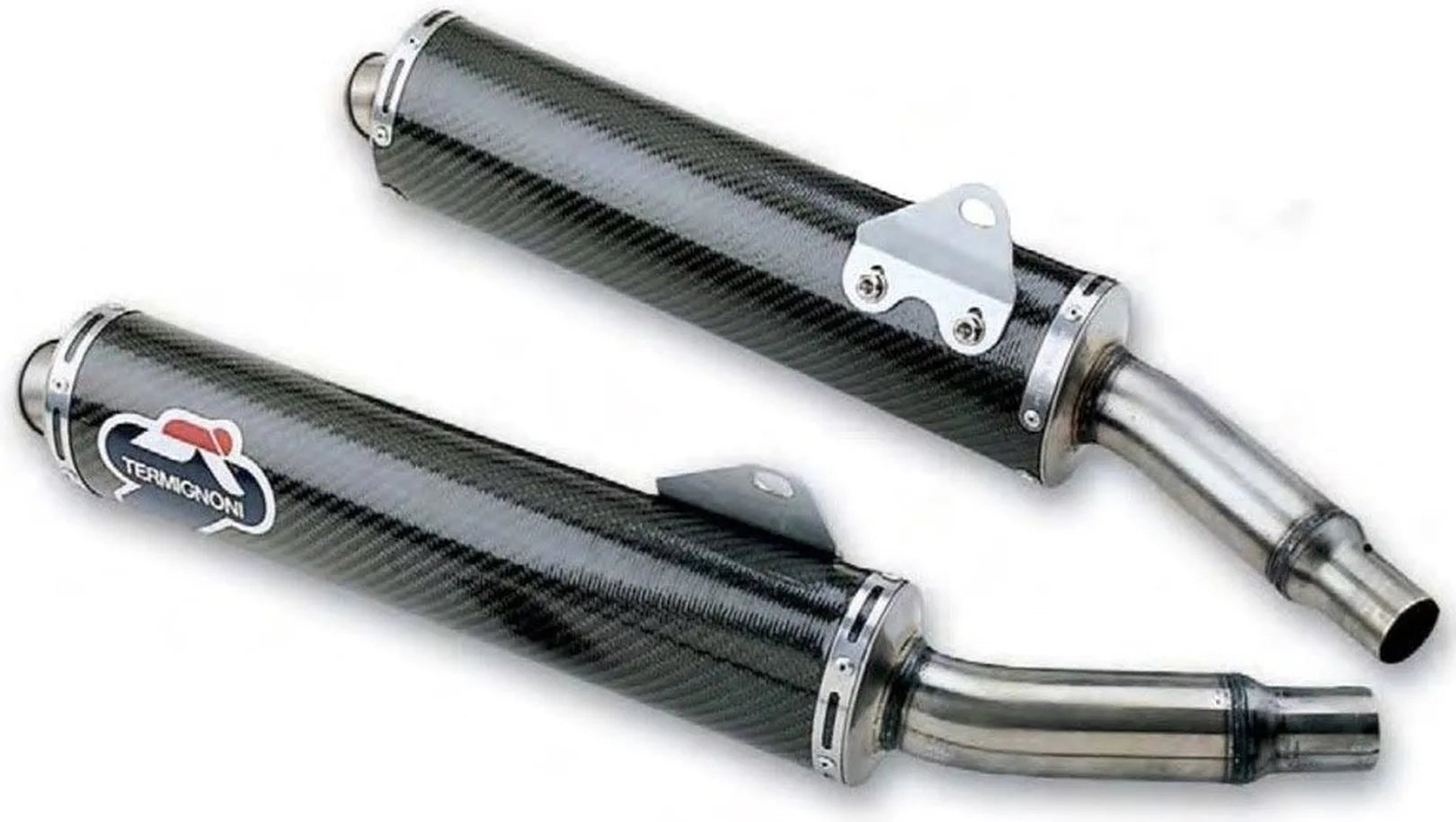 Dual Exhaust System Without Sound Certification Carbon - Termignoni Compatible With Ducati Monster 620
