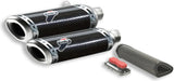 Dual Exhaust System Without Sound Certification Carbon - Termignoni Compatible With Ducati Streetfighter 1098