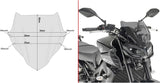 Smoked Wind-Scree - Givi Compatible With Yamaha Mt-09 (2017-2020)