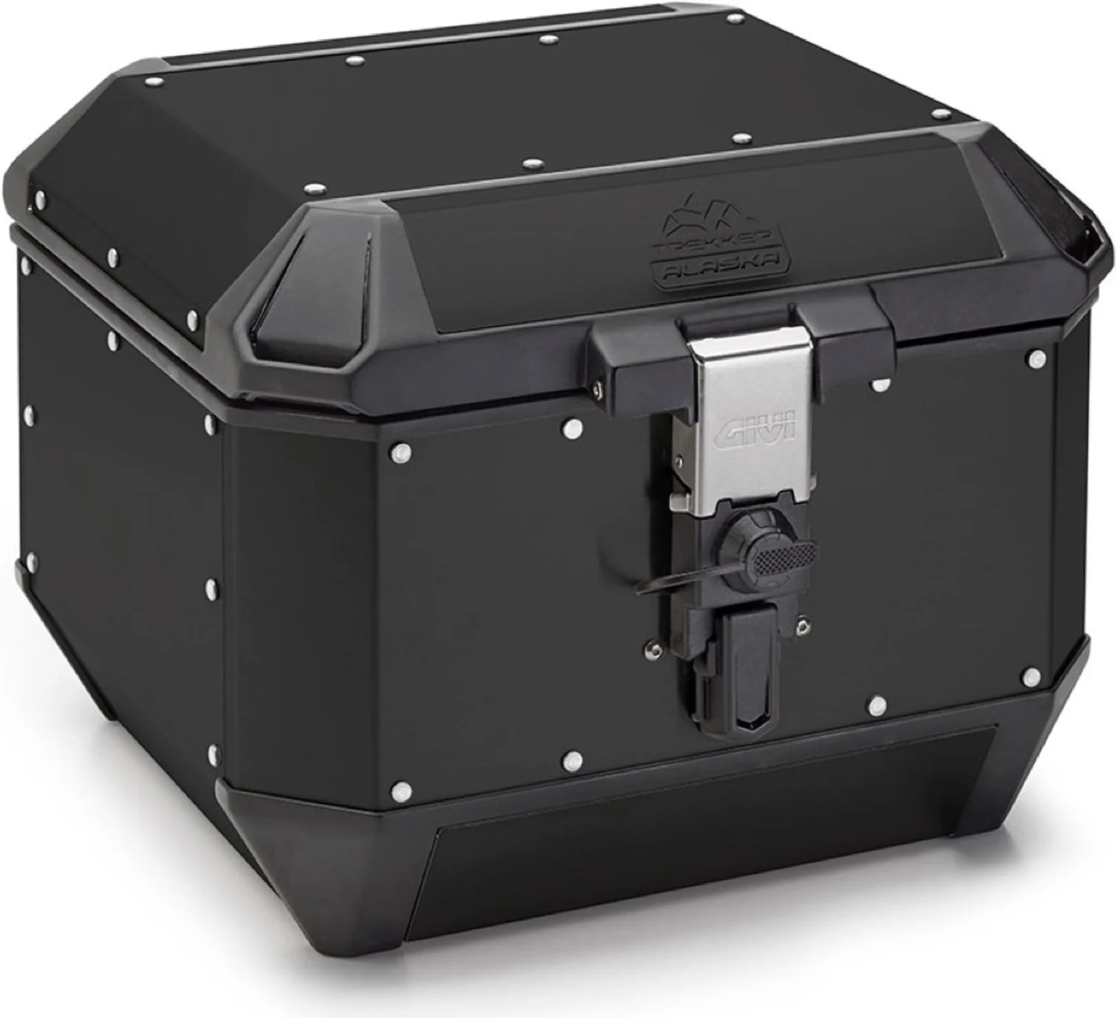 Monokey Trekker Alaska Black Aluminium Top Case - 44 Lt Trekker Alaska Aluminium - Givi Compatible With Ktm 1090 Adventure (2017-2019)